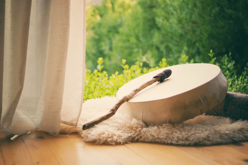 shaman drum in comfy home